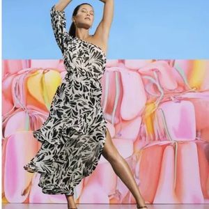 ALEXIS X Target‎ Botanical One Shoulder Dress - EUC